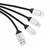 Кабель - брелок Plug с подсветкой гравировки, черный