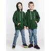 Толстовка с капюшоном детская Kirenga Kids, темно-зеленая, 12 лет