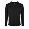 Футболка с длинным рукавом Sporty LSL Men черная, размер 3XL