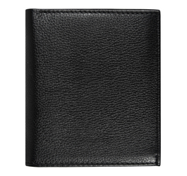 Кошелек с картхолдером Leather Plain, чёрный