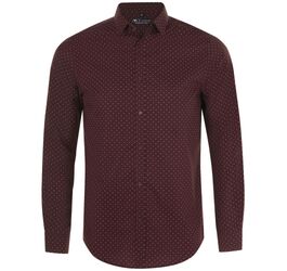 Рубашка мужская Becker Men, бордовая с белым, размер 3XL