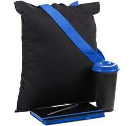 Набор Velours Bag, черный с синим