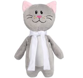 Мягкая игрушка Beastie Toys, котик с белым шарфом