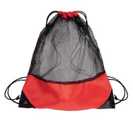 Рюкзак мешок с укреплёнными уголками Mesh, красный, 35*41 см, полиэстер 210D