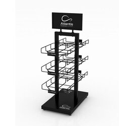 Стойка настольная_ATLANTIS BLACK RETAIL DOUBLE SIDE DISPLAY