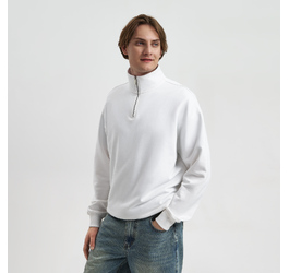 Толстовка на молнии унисекс Флоу (Flow), белая, размер 3XL/4XL