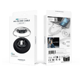 Кабель VONMAHLEN allroundo® eco 6 в 1 с быстрой зарядкой, 90 см