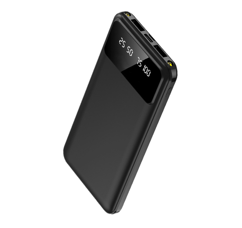 Внешний аккумулятор Dorado 10 000 mAh с фонариком, черный