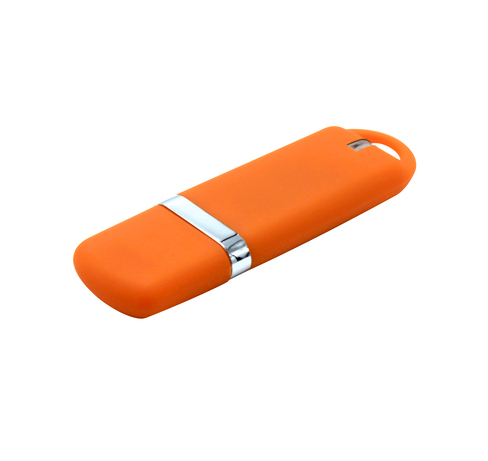 Флешка Shape с покрытием Софт Тач 16 GB, оранжевая