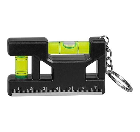 Брелок уровень Tools Pocket level, пластиковый, черный