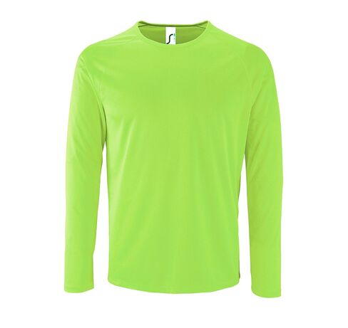Футболка с длинным рукавом Sporty LSL Men неоново-зеленая, размер 3XL
