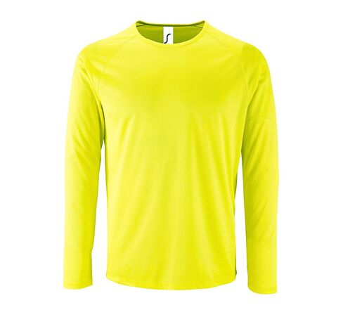Футболка с длинным рукавом Sporty LSL Men желтый неон, размер 3XL