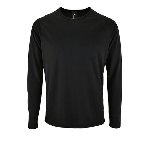 Футболка с длинным рукавом Sporty LSL Men черная, размер 3XL