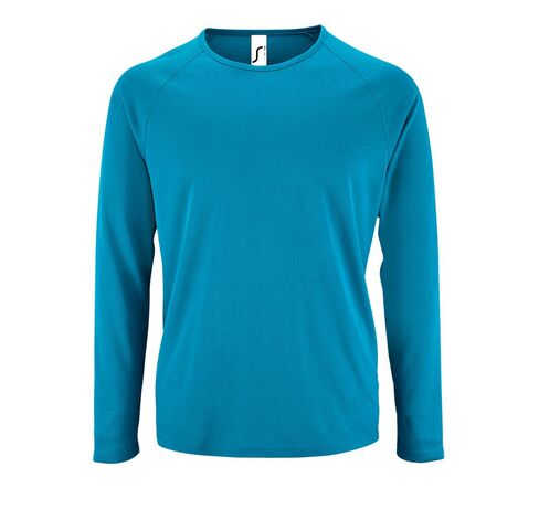 Футболка с длинным рукавом Sporty LSL Men ярко-бирюзовая, размер 3XL