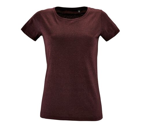 Футболка женская Regent Fit Women бордовый меланж, размер L