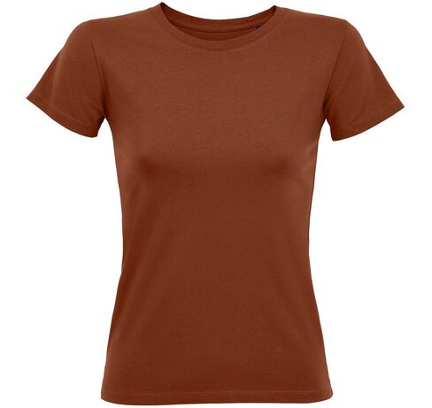 Футболка женская Regent Fit Women, коричневая (терракотовая), размер L
