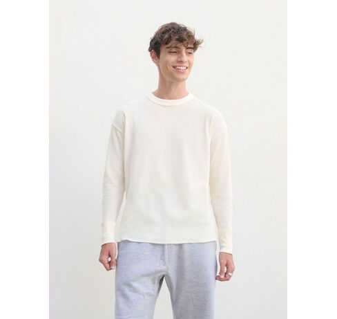 Футболка с длинным рукавом Thermal T, бежевая (неокрашенная), размер L