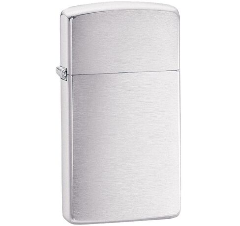 Зажигалка Zippo Slim Brushed, матовая серебристая