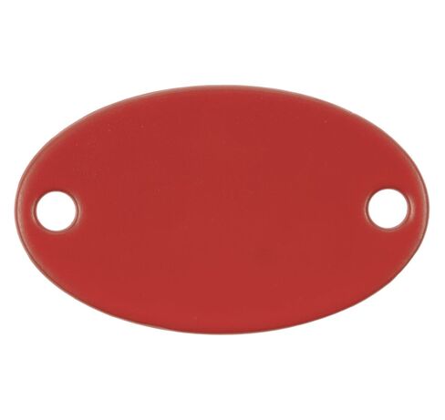 Шильдик металлический Alfa Oval, красный