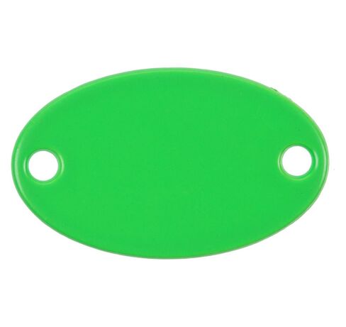 Шильдик металлический Alfa Oval, зеленый неон