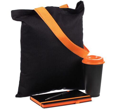 Набор Velours Bag, черный с оранжевым
