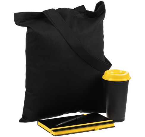 Набор Velours Bag, черный с желтым