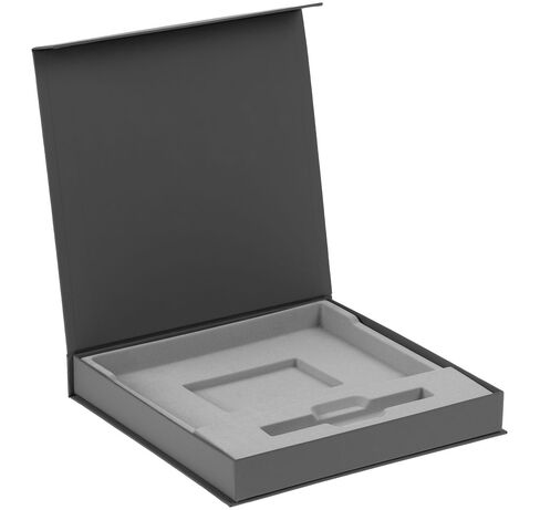 Коробка Memoria с ложементом под ежедневник и ручку, ver. 2, серая