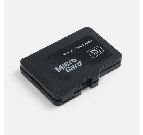 Органайзер для карт памяти и SIM с кардридером Multitask, черный