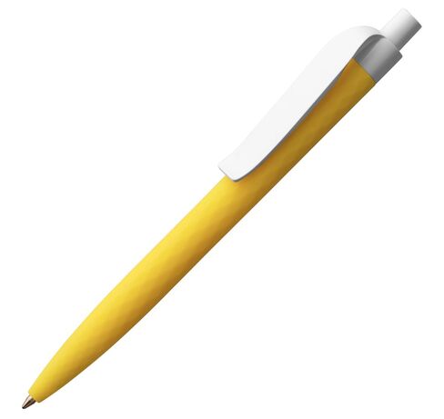 Ручка шариковая Prodir QS01 PMP-P, желтая с белым