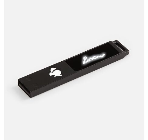 Флешка markBright Black с белой подсветкой, 32 Гб