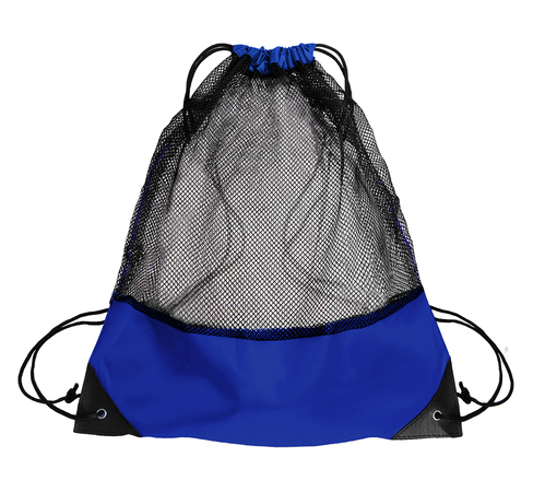 Рюкзак мешок с укреплёнными уголками Mesh, синий, 35*41 см, полиэстер 210D