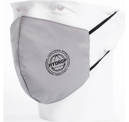 Бесклапанная фильтрующая маска RESPIRATOR 800 HYDROP серая с логотипом в фирменном пакете