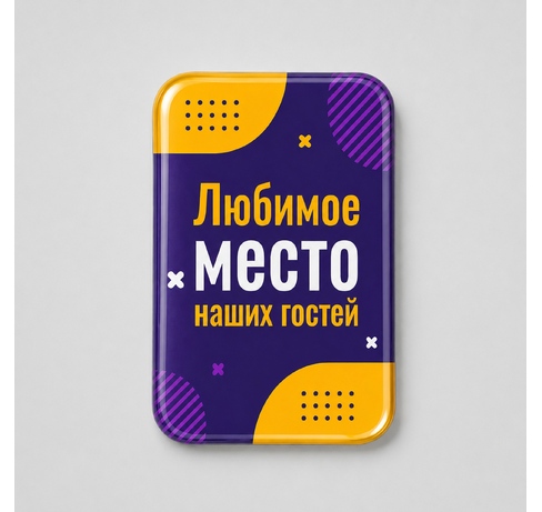 Объемный стикер из эпоксидной смолы на дверь вертикальный