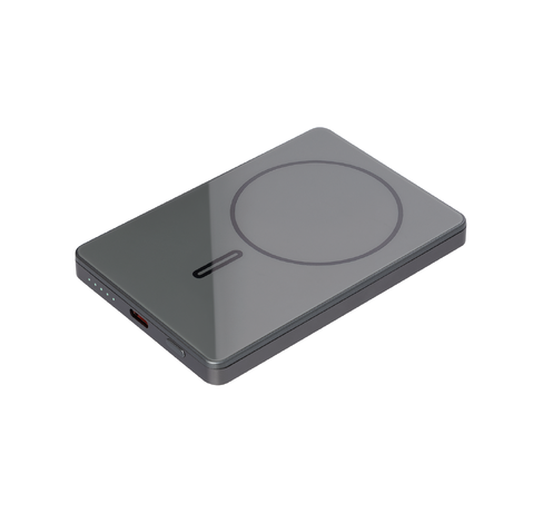 Внешний аккумулятор Оникс PD (Onyx PD) 5000mAh с функцией беспроводной зарядки 15W, серый