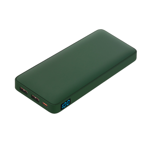 Внешний аккумулятор с подсветкой Анкор Плюс PD (Ancor PD Plus) 10000 mAh, зеленый