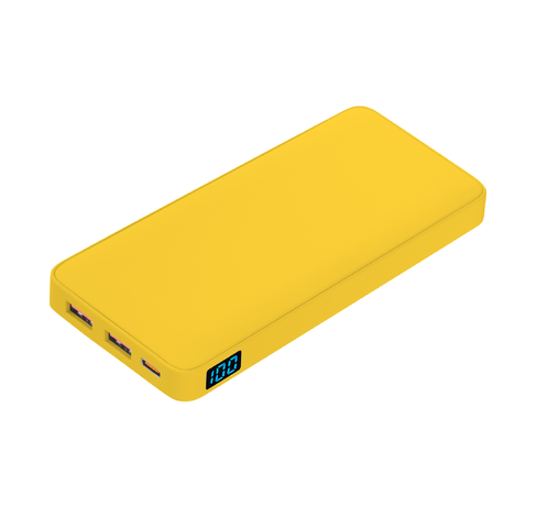 Внешний аккумулятор с подсветкой Анкор Плюс PD (Ancor PD Plus) 10000 mAh, желтый
