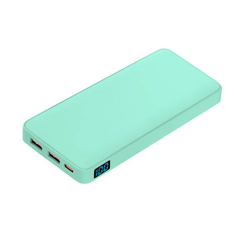 Внешний аккумулятор с подсветкой Анкор Плюс PD (Ancor PD Plus) 10000 mAh, бирюзовый
