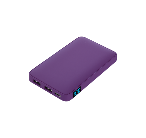Внешний аккумулятор с подсветкой Анкор (Ancor) 5000 mAh, фиолетовый