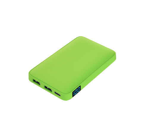 Внешний аккумулятор с подсветкой Анкор (Ancor) 5000 mAh, салатовый
